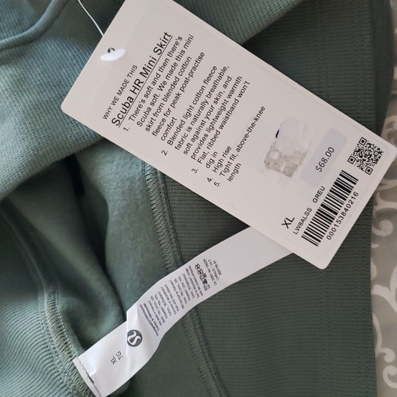 NWT Lululemon Scuba HR Mini Skirt- XL - Picture 5 of 5